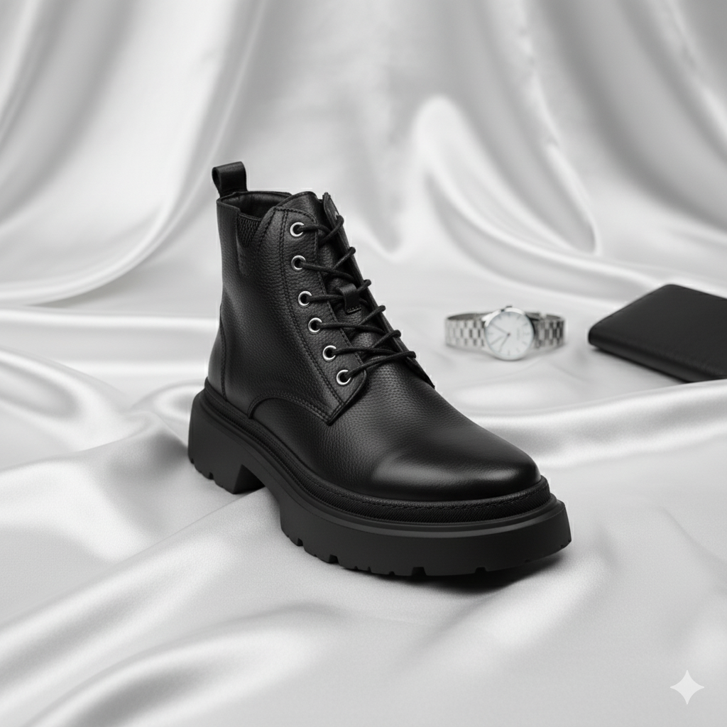 Black and brown Urban Combat Boot