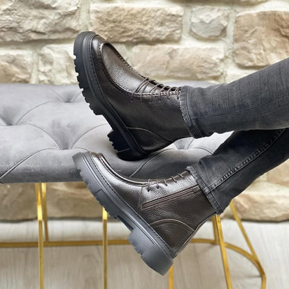 Men’s Tan Leather Combat Boot