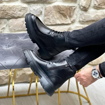 Men’s Tan Leather Combat Boot