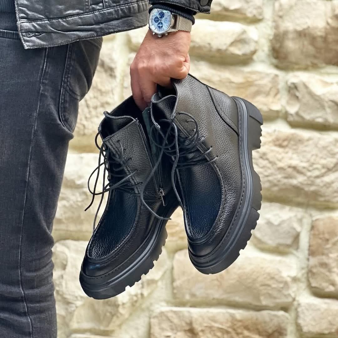 Men’s Tan Leather Combat Boot