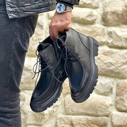 Men’s Tan Leather Combat Boot