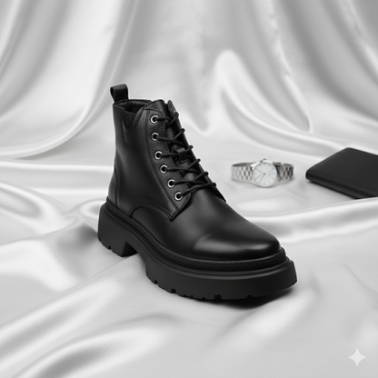 Black and brown Urban Combat Boot