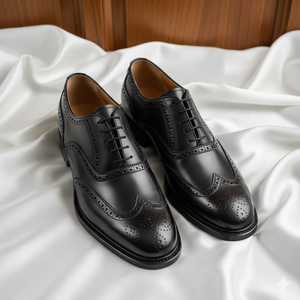 Derby de luxe façonné en cuir gravéﬁ