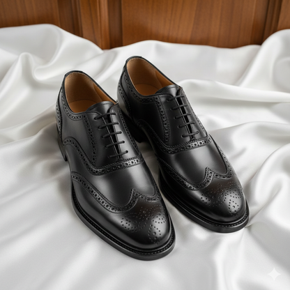 Derby de luxe façonné en cuir gravéﬁ