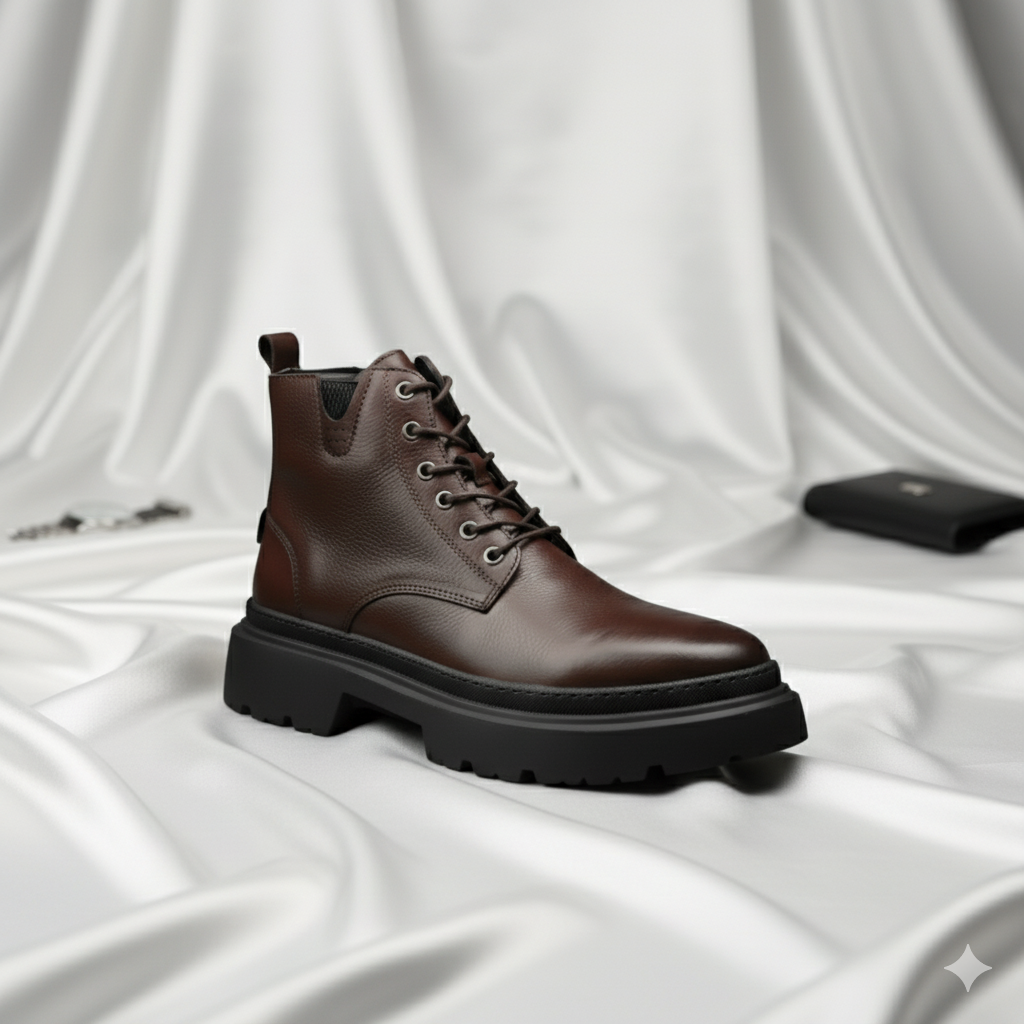 Black and brown Urban Combat Boot