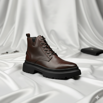 Black and brown Urban Combat Boot
