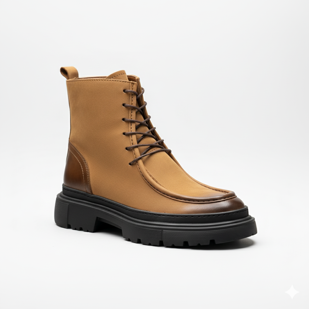 Men’s Tan Leather Combat Boot
