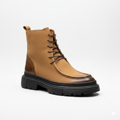 Men’s Tan Leather Combat Boot