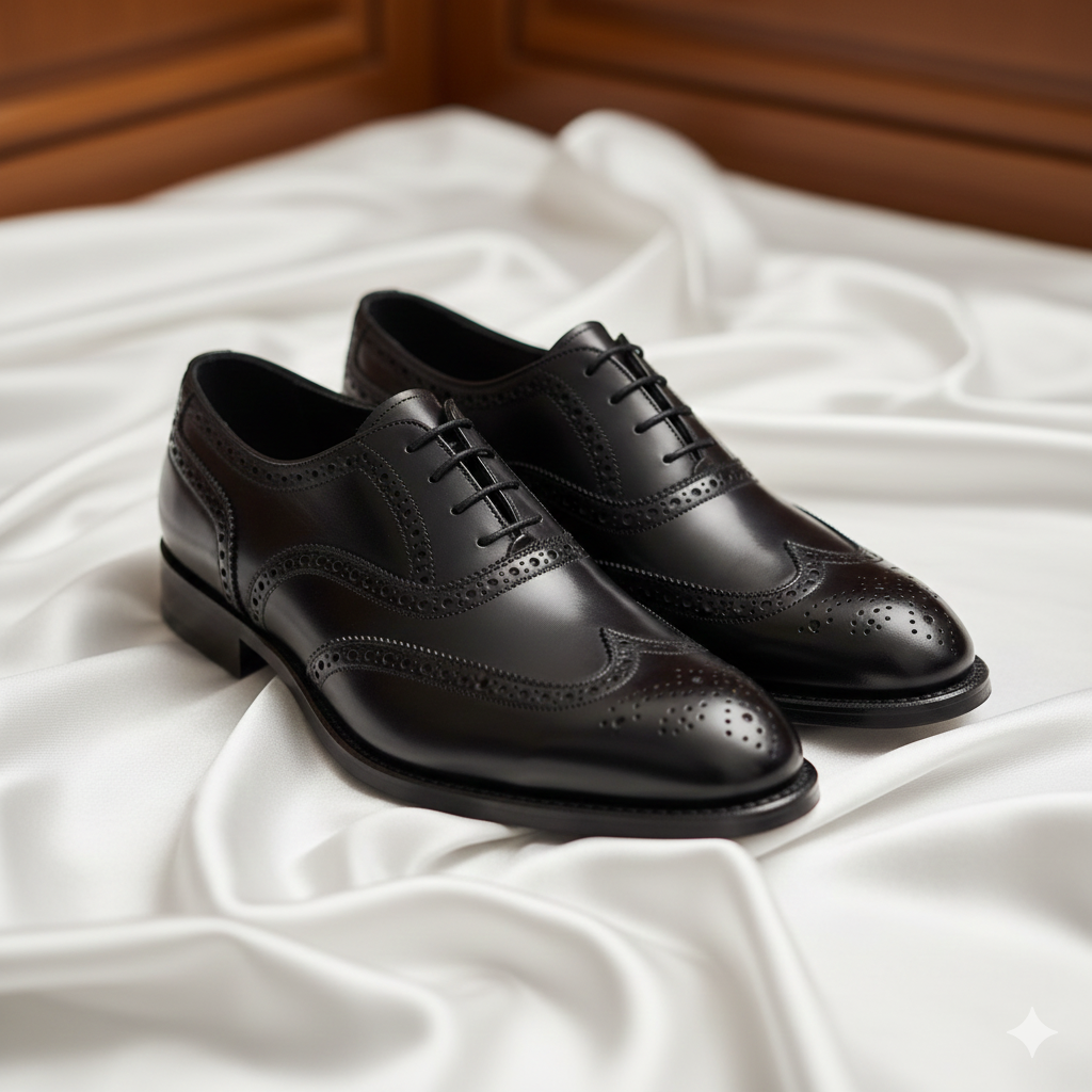 Derby de luxe façonné en cuir gravéﬁ