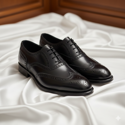 Derby de luxe façonné en cuir gravéﬁ